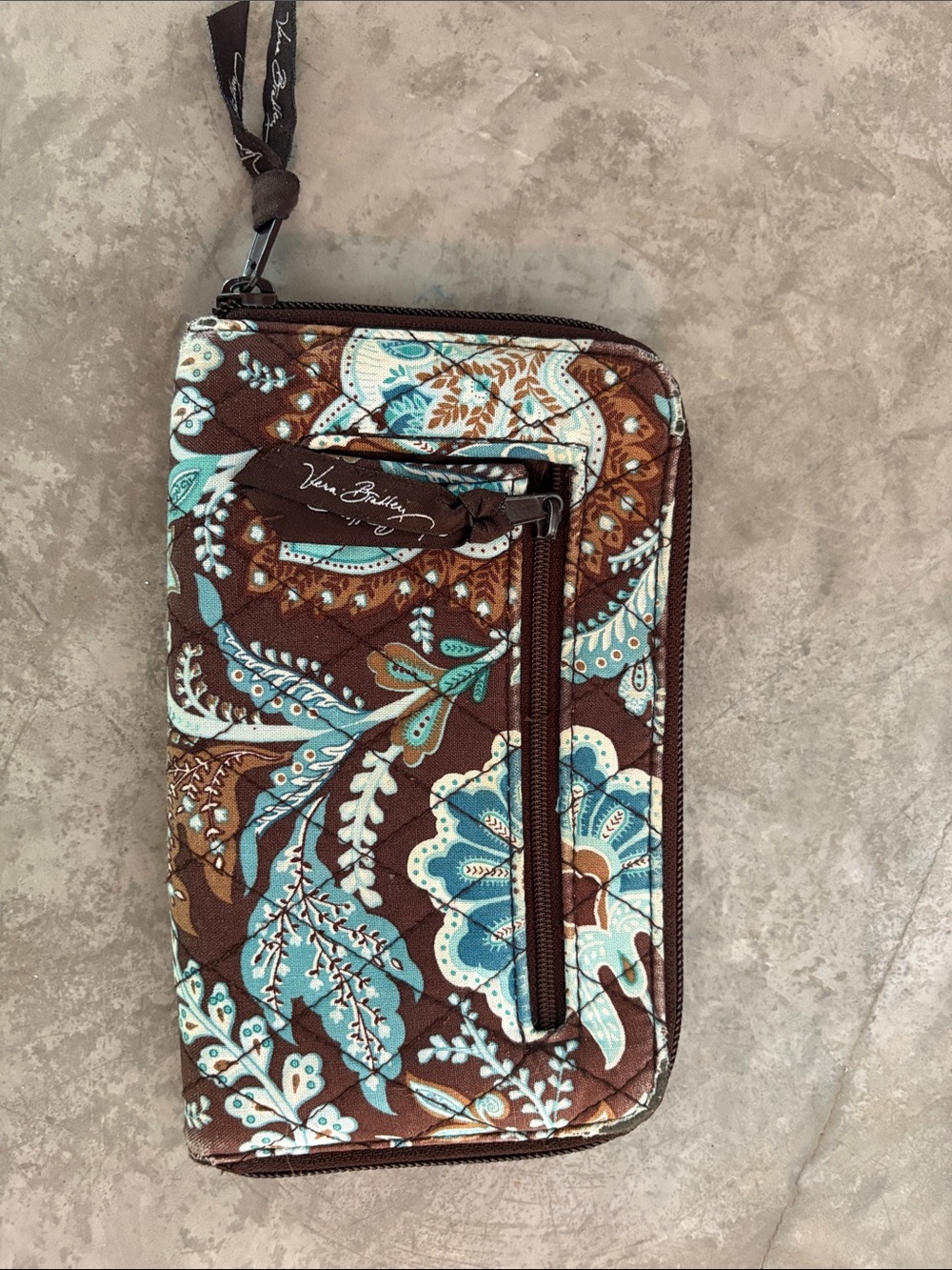 Vera Bradley Java Blue organizer wallet/wristlet